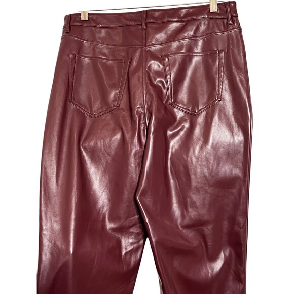 NWOT Joie Limited Edition Pants Women Size 10  Stretch Faux Leather Straight Leg - Picture 6 of 12